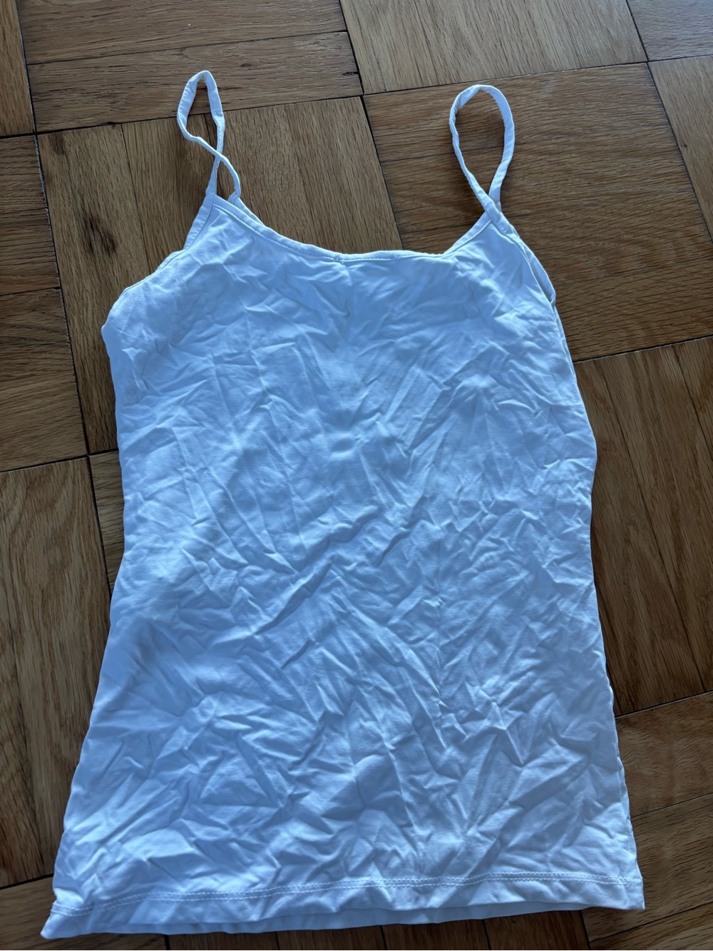 Zara White Slim Spaghetti Strap Tank Top - Picture 3 of 3